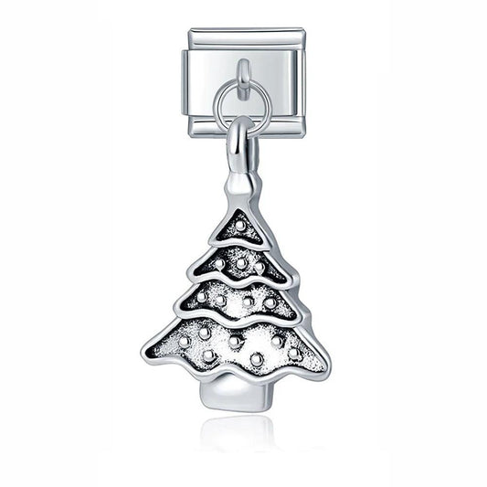 Christmas Tree, Powdered Silver - Charms Official