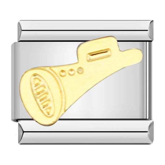 Trumpet in Gold, on Silver - Charms Official